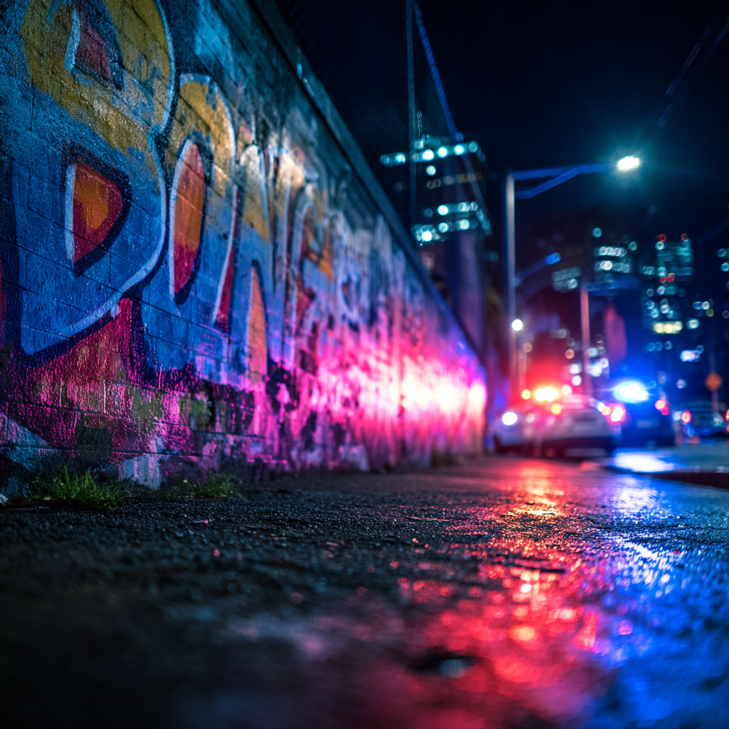 Graffiti vandalism scene